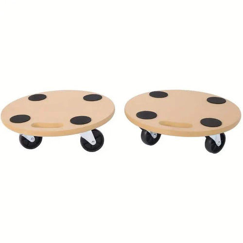 2-Piece: Furniture Moving Dolly Heavy Duty Wood Rolling Mover by DailySale