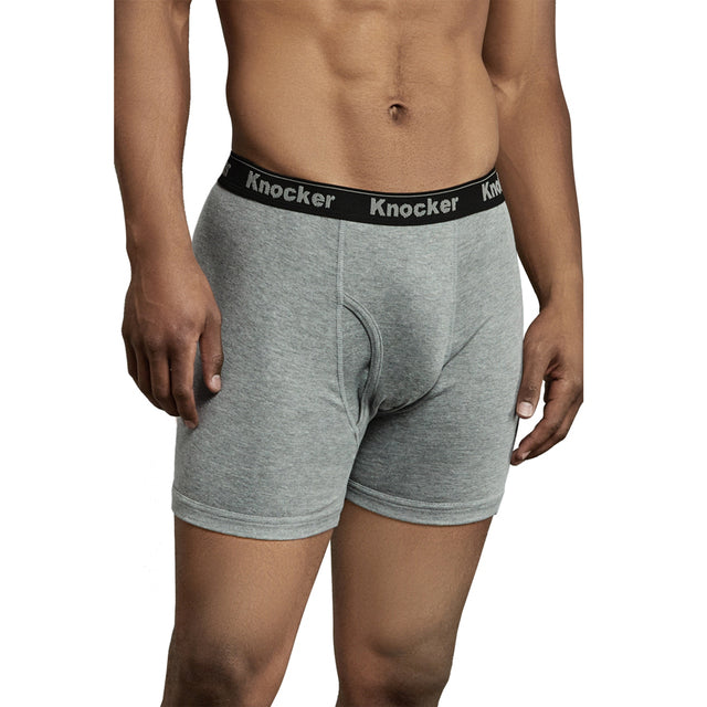 4-Pack Knocker Men's 100% Cotton Boxer Briefs