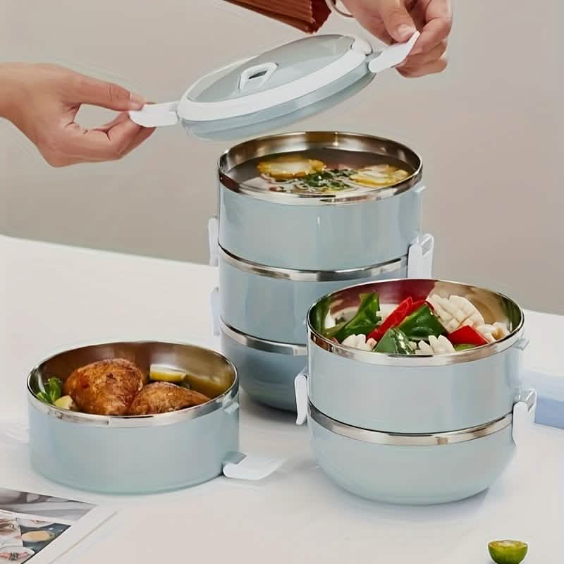 Stainless Steel Insulated Bento Lunch Box – 2/3/4 Layer by DailySale