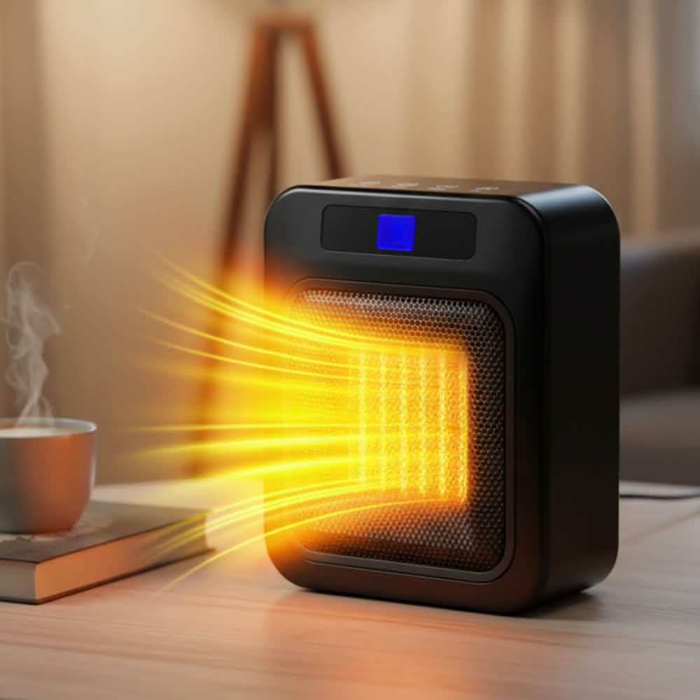 Space Heater for Indoor Use – 1500W Ceramic with Remote & Timer by DailySale