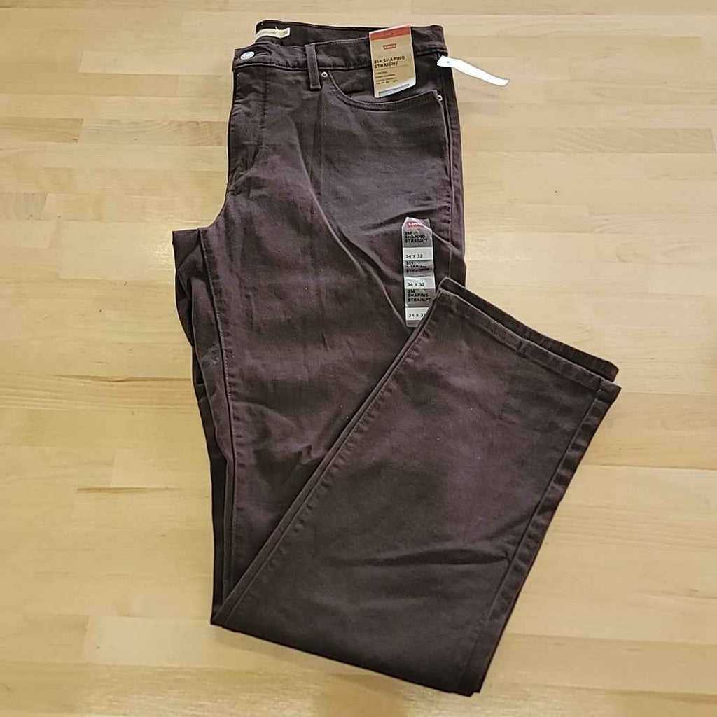 Levi's Size 34 314 Shaping Slimming Straight Leg Mid Rise Jeans - Mole