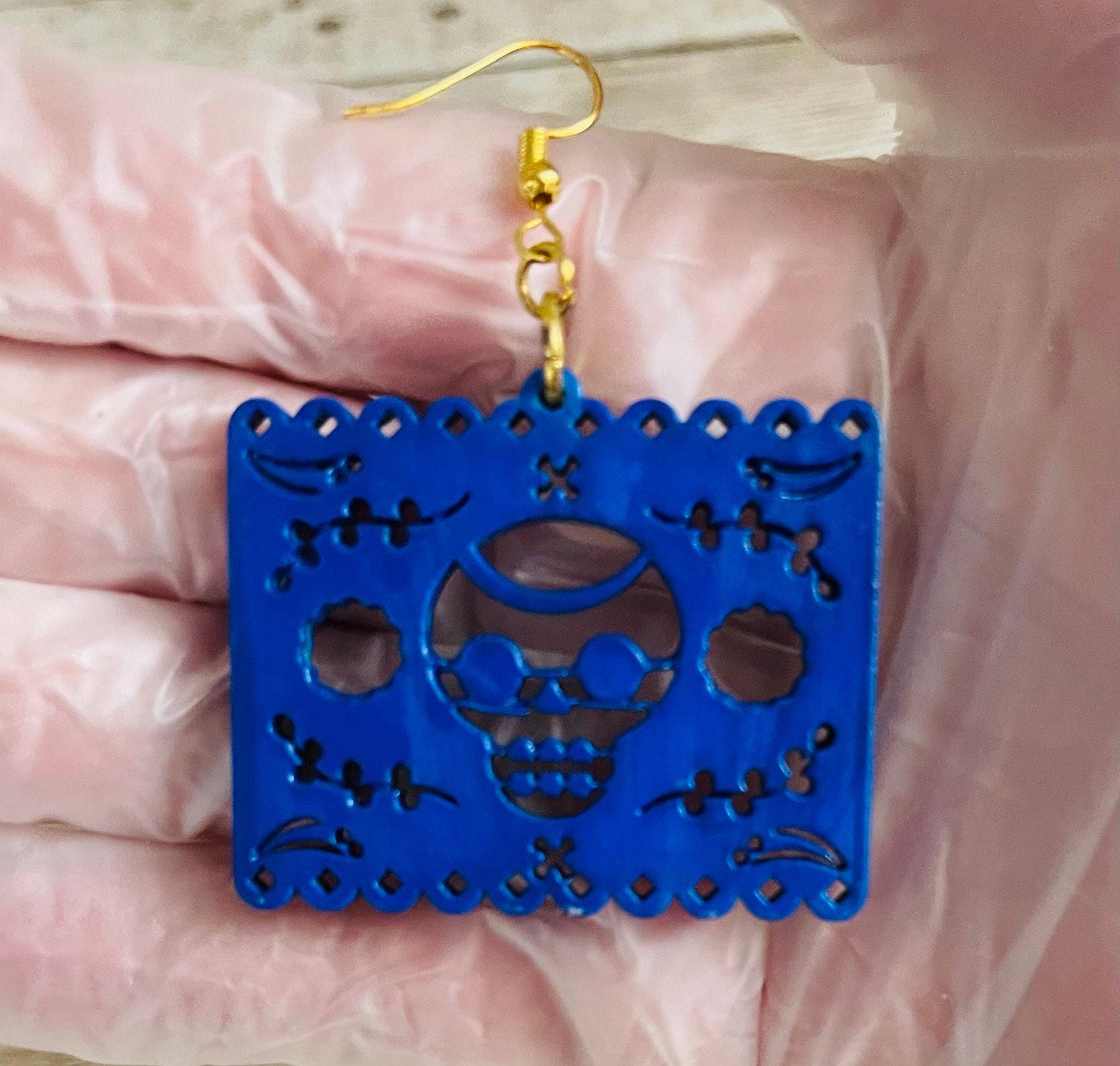 2x Day of the Dead Earrings 2 Pares de Aretes de Dia de Muerto by Chica Mexico