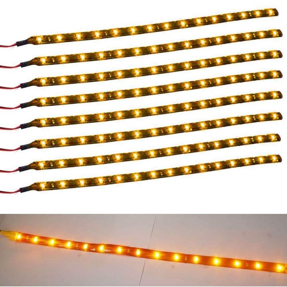 8-Piece: Flexible Waterproof LED Strip Light for Car by DailySale
