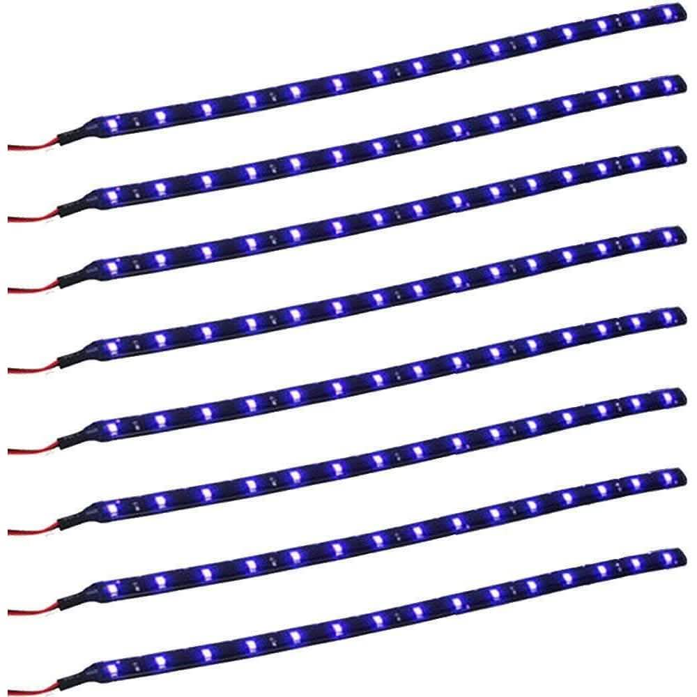 8-Piece: Flexible Waterproof LED Strip Light for Car by DailySale