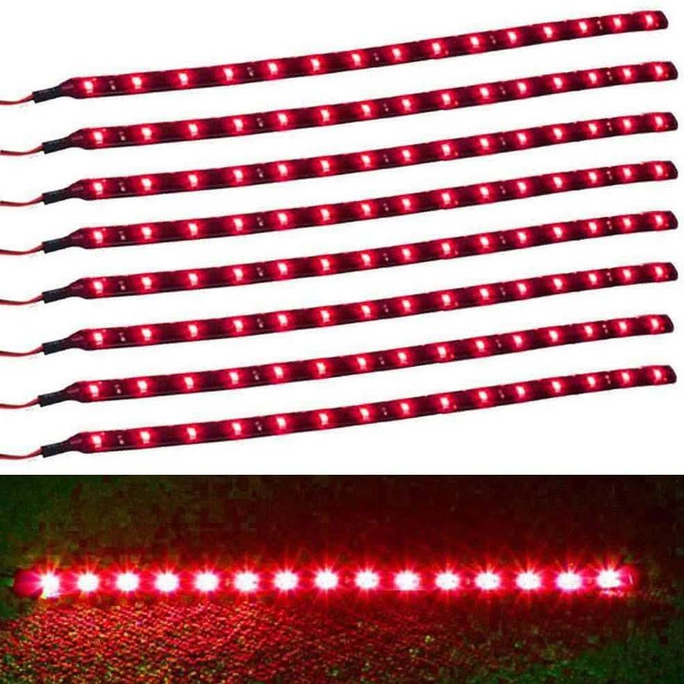 8-Piece: Flexible Waterproof LED Strip Light for Car by DailySale