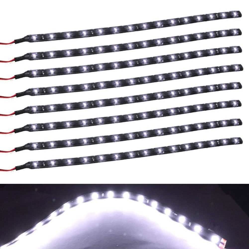 8-Piece: Flexible Waterproof LED Strip Light for Car by DailySale