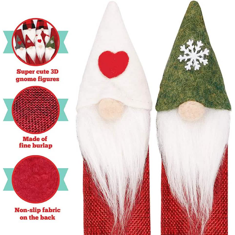 8-Piece: Gnome Christmas Refrigerator Handle Covers Set by DailySale