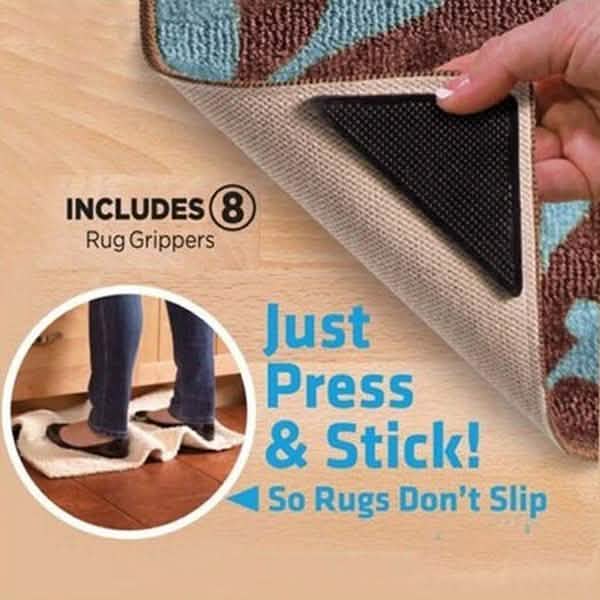 8 Piece: Non-Slip Silicone Mat Grippers by DailySale