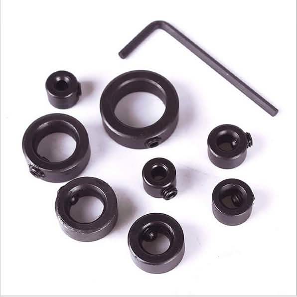 8-Pieces Set: Woodworking Drill Bit Depth Stop Collars Ring Positioner by DailySale