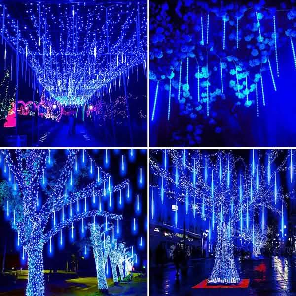 8-Pieces: Waterproof LED Meteor Shower Rain Lights by DailySale