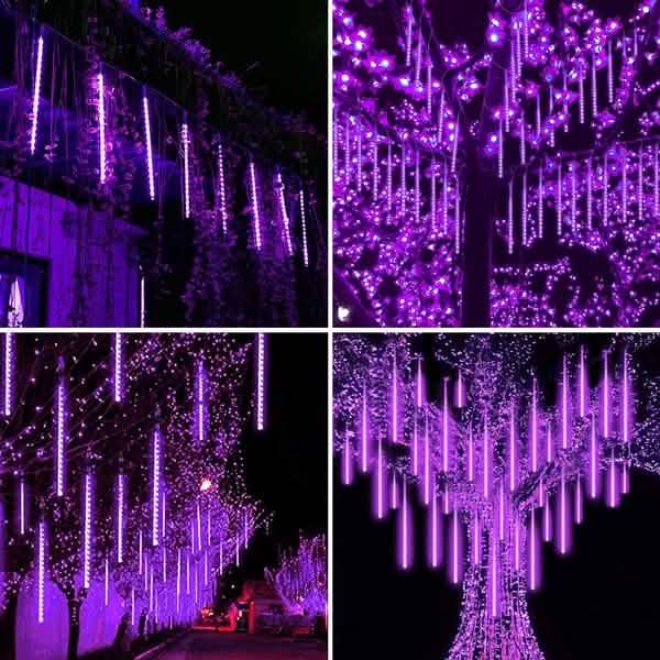8-Pieces: Waterproof LED Meteor Shower Rain Lights by DailySale