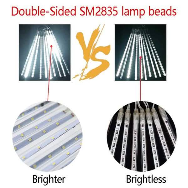 8-Pieces: Waterproof LED Meteor Shower Rain Lights by DailySale