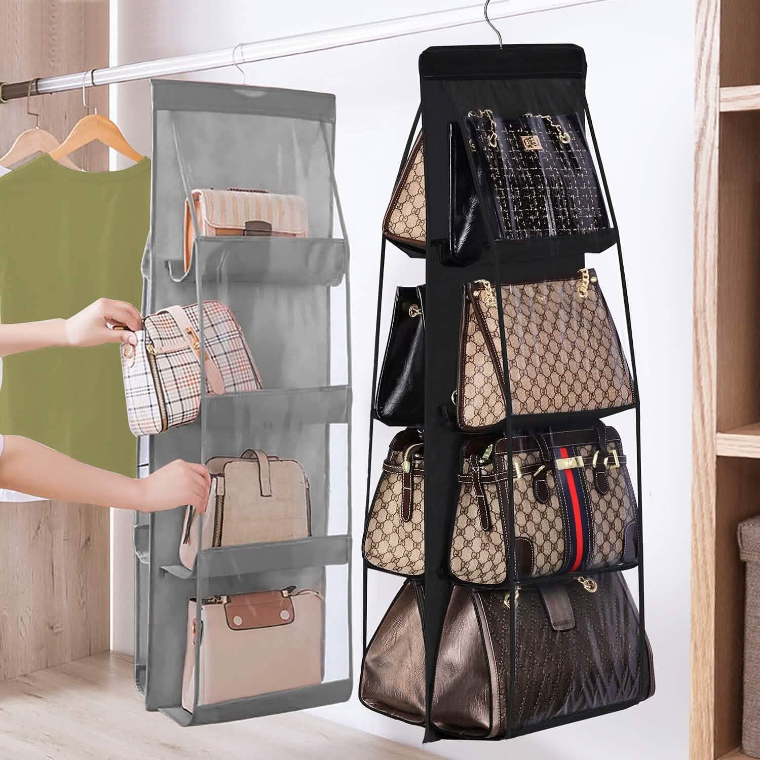 8 Pocket Hanging Purse Organizer Handbag Storage Hanger by DailySale
