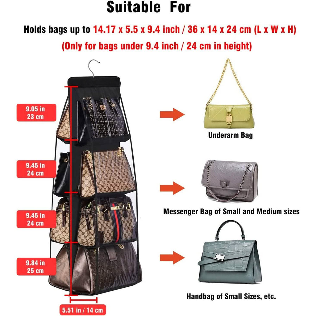 8 Pocket Hanging Purse Organizer Handbag Storage Hanger by DailySale