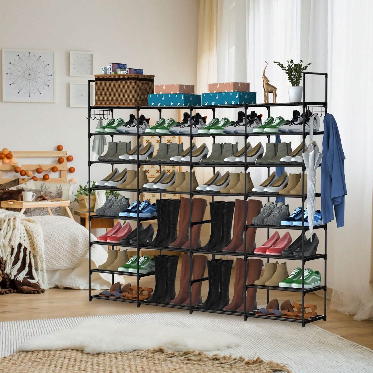 8-Tier Shoe Rack Metal Shoe Storage Shelf by DailySale