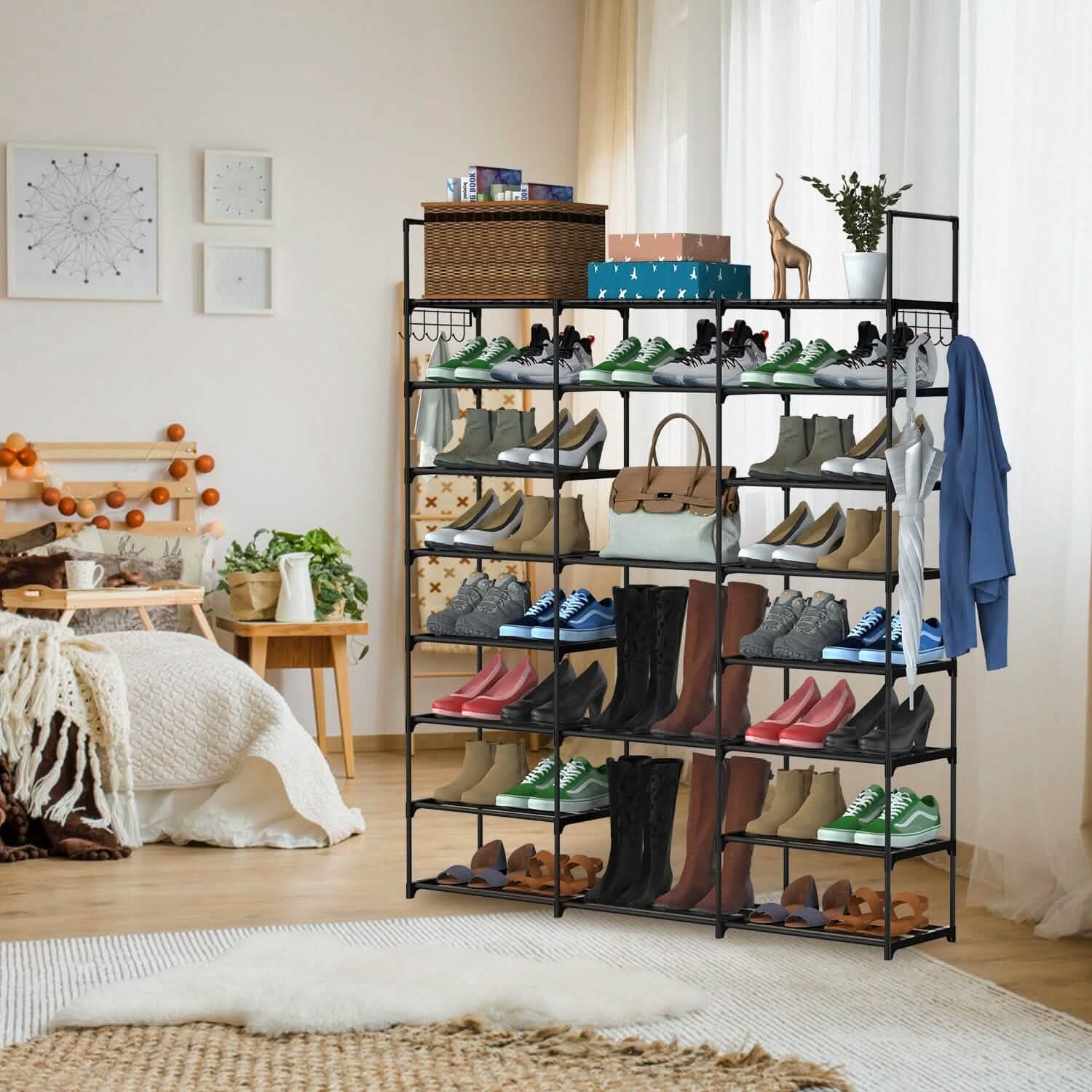 8-Tier Shoe Rack Metal Shoe Storage Shelf by DailySale