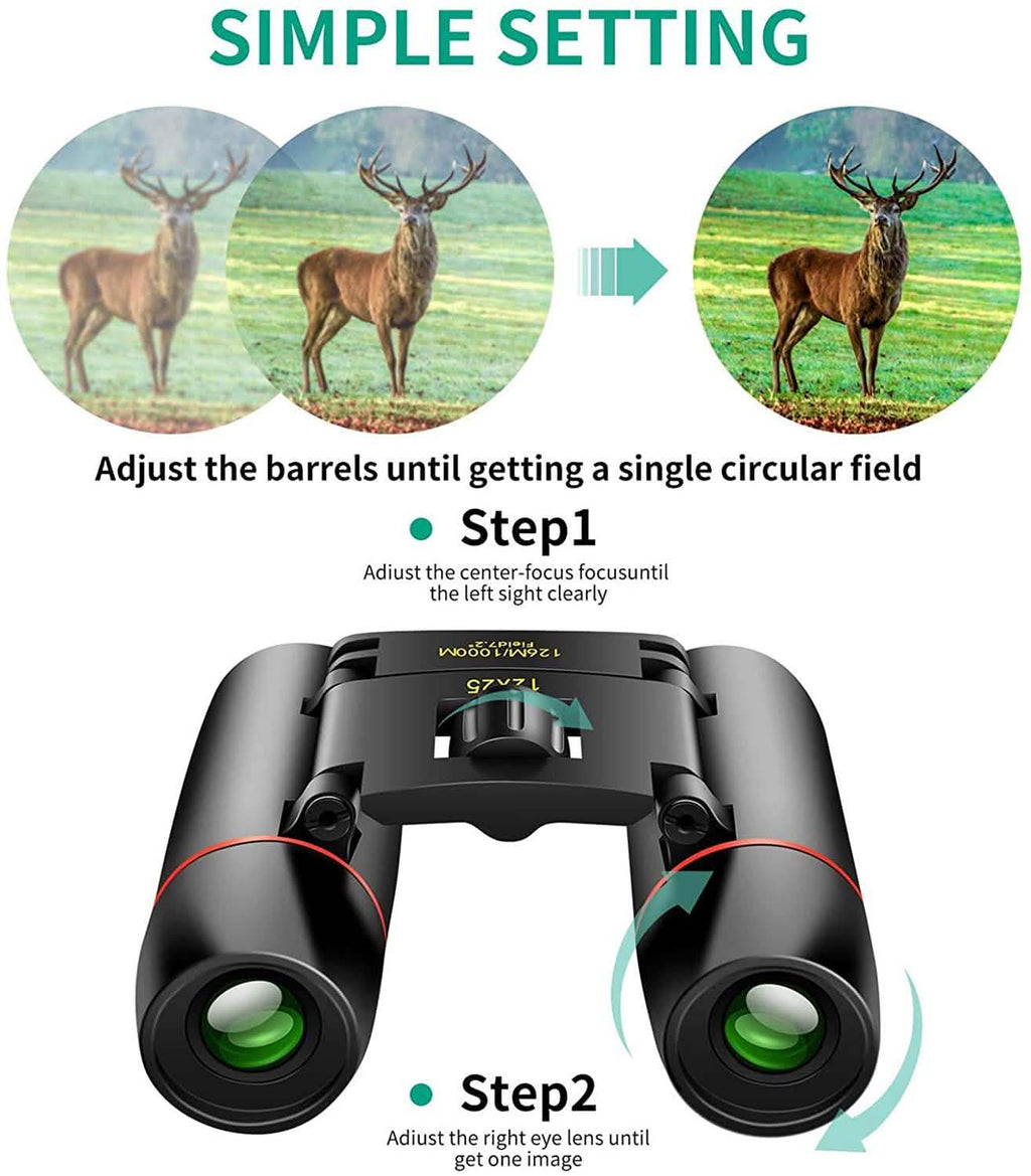 8 x 21 Small Pocket Binoculars Compact by DailySale