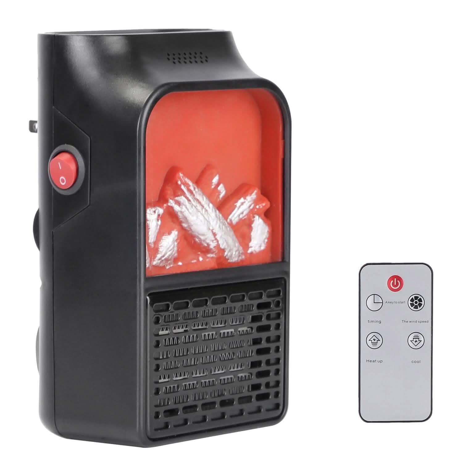 800w Plug-In Space Heater Wall Outlet with 360° Rotatable Plug by DailySale