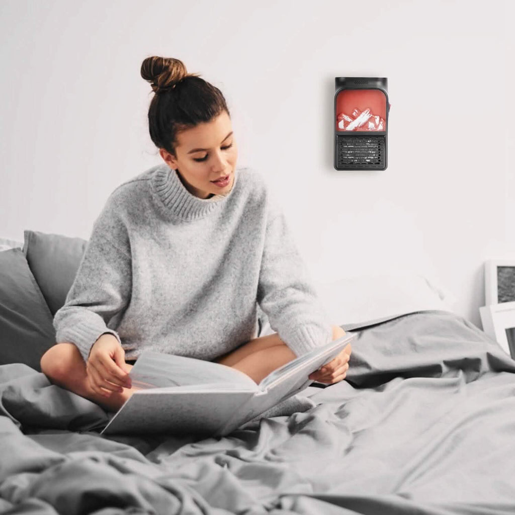 800w Plug-In Space Heater Wall Outlet with 360° Rotatable Plug by DailySale