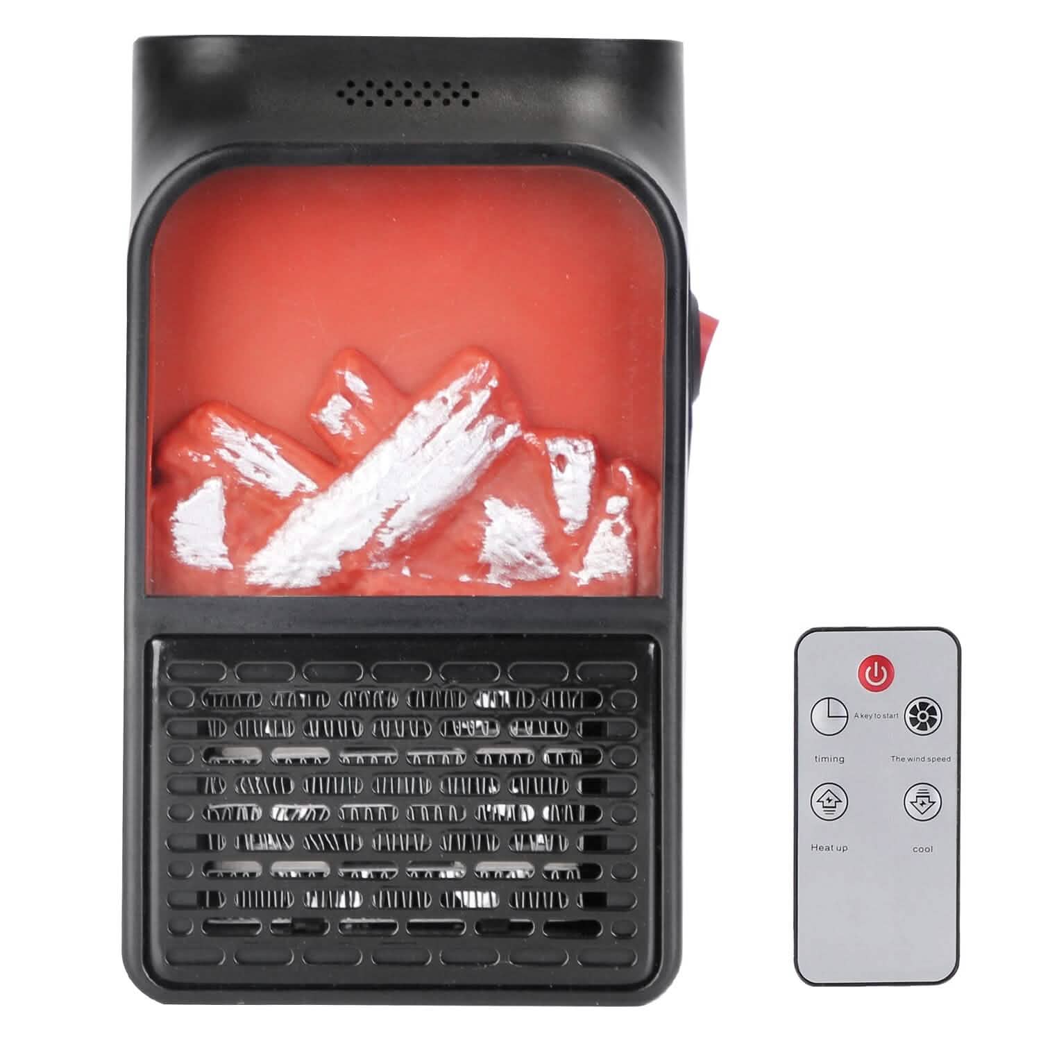 800w Plug-In Space Heater Wall Outlet with 360° Rotatable Plug by DailySale