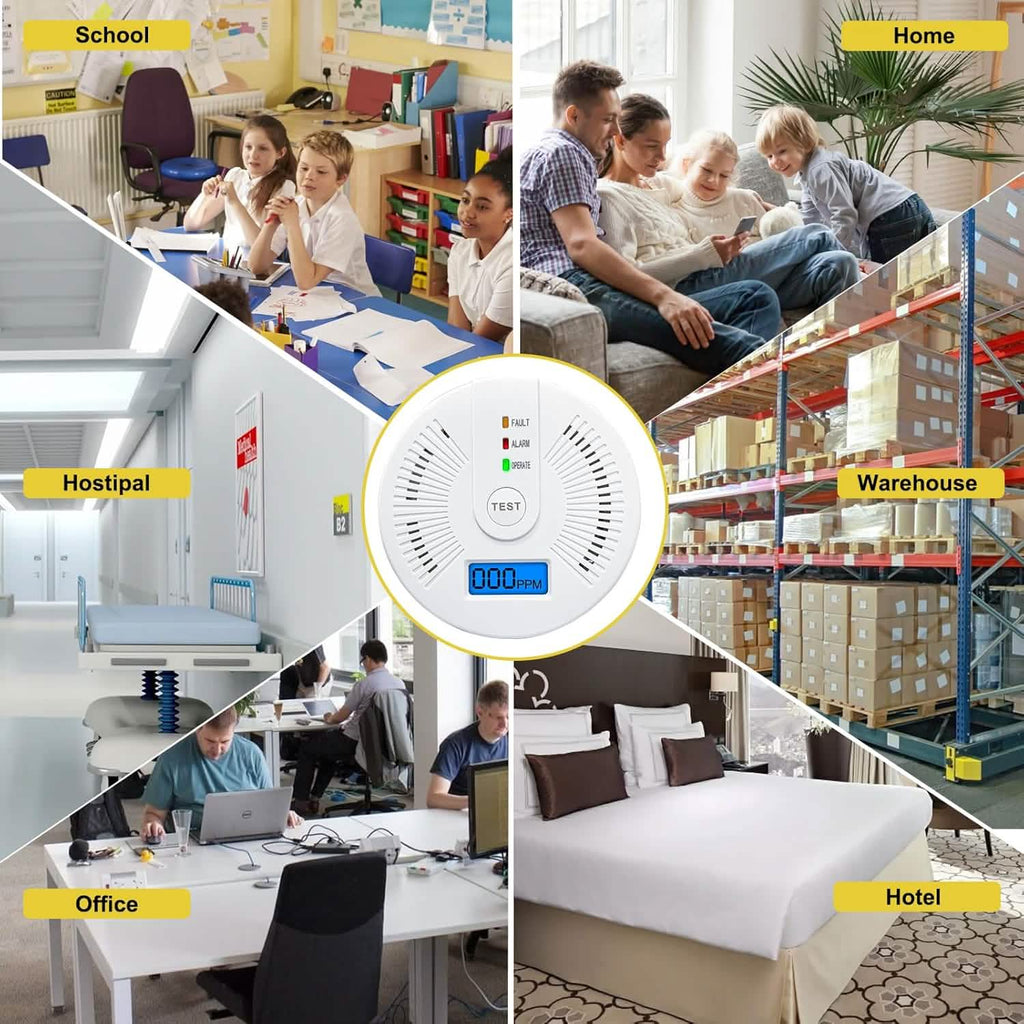 Portable Carbon Monoxide Detector – Battery-Operated CO Alarm by DailySale