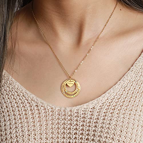 Grandma Necklace Birthstone, Grandkids Names Necklace, Nana Jewelry - Goddess Imports Marketplace