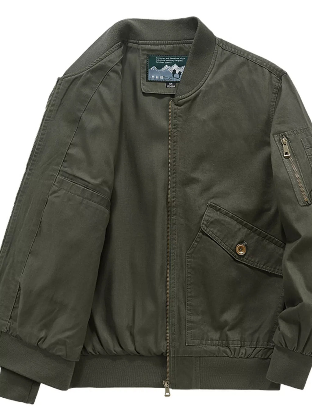 Men's Plus Size Casual Lightweight Bomber Jacket