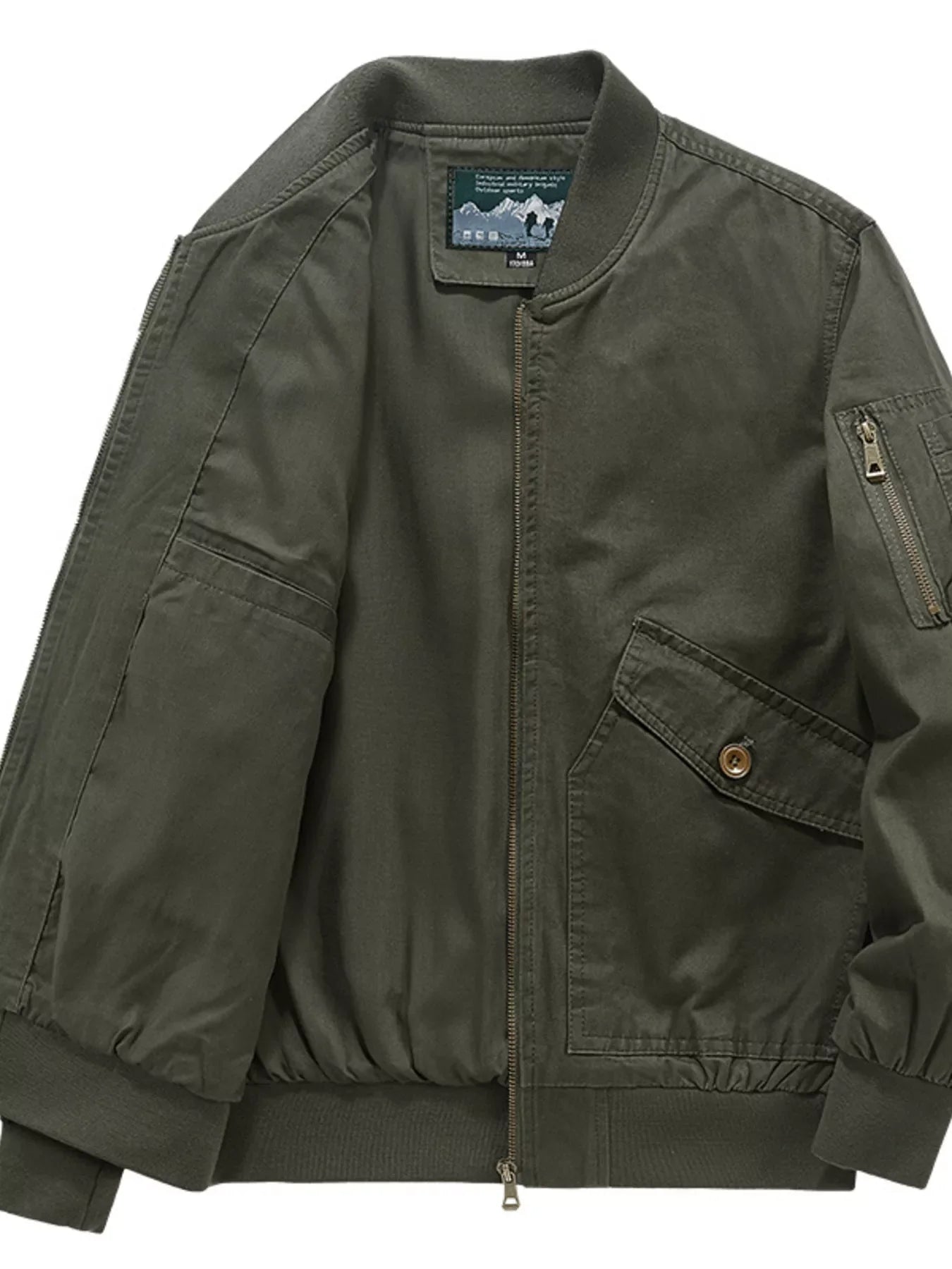 Men's Plus Size Casual Lightweight Bomber Jacket