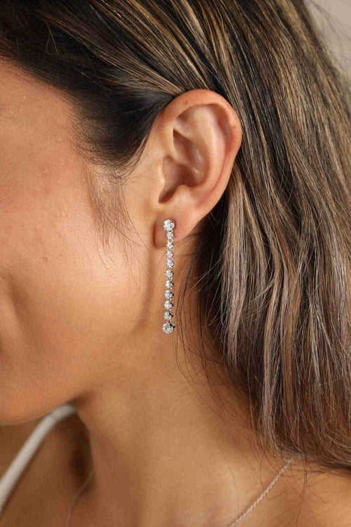 Adored 1.18 Carat Moissanite Long Earrings by Wild and Free Boutique
