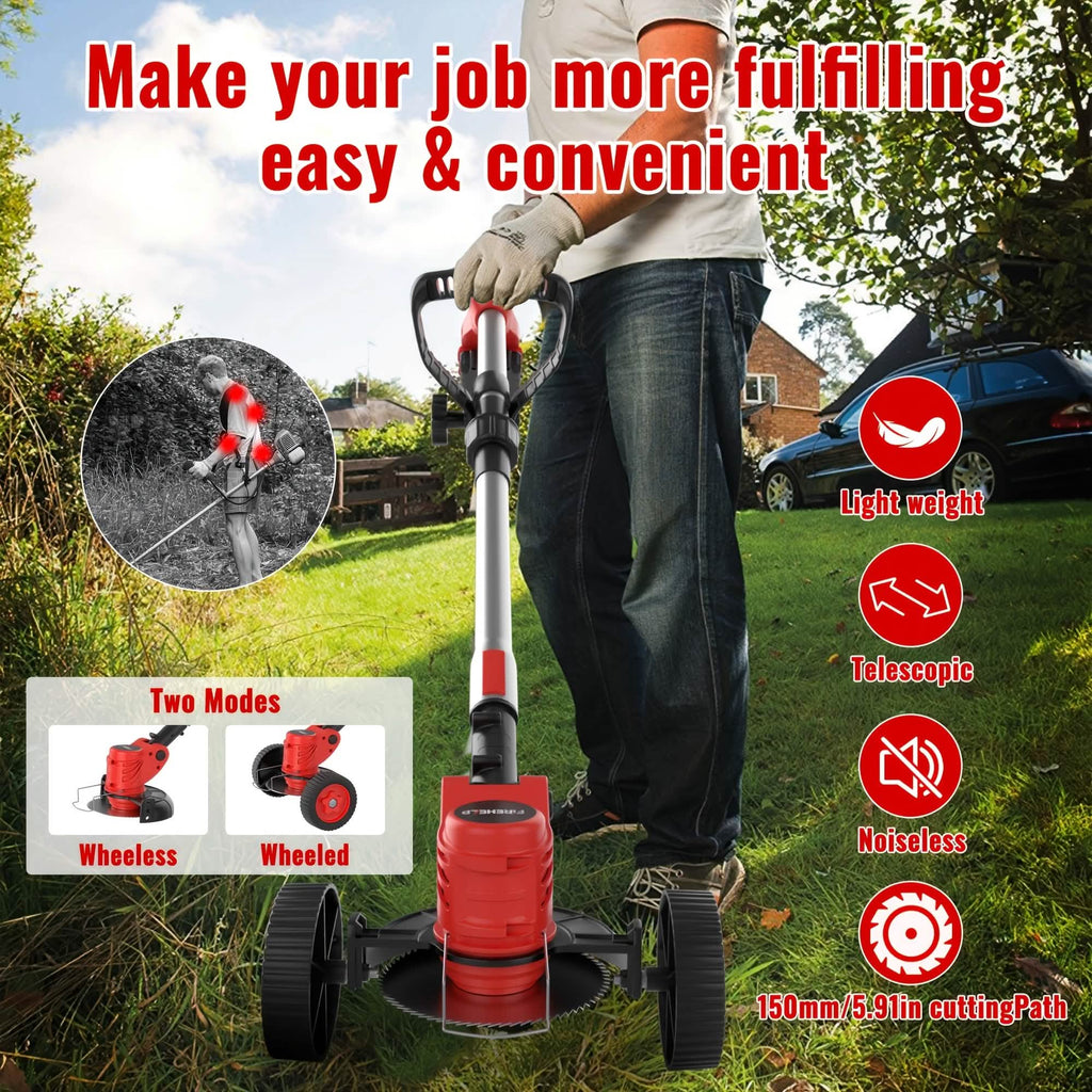 Portable Wireless Electric Lawn Mower & Garden Weeder by DailySale