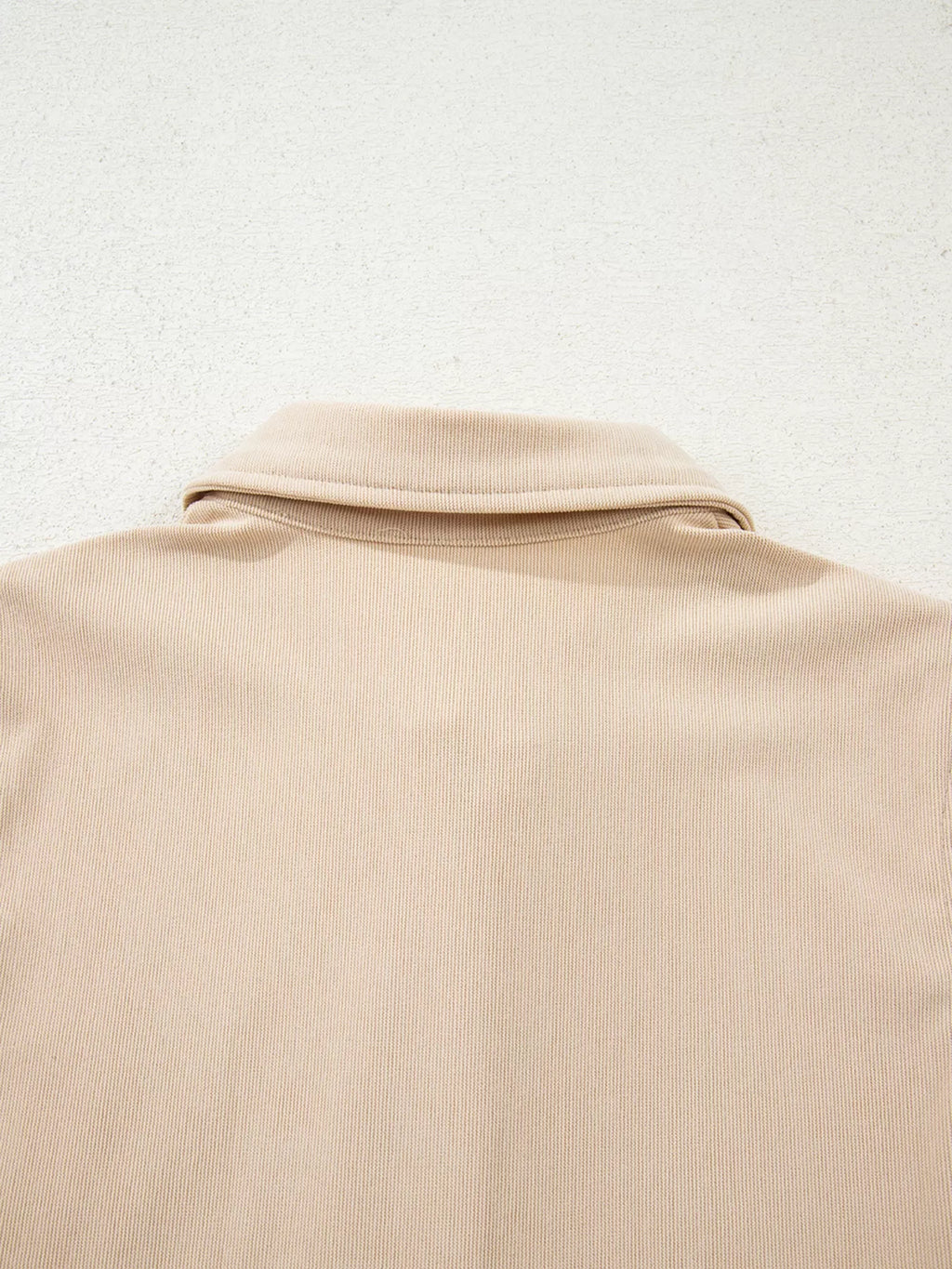 Corduroy Half Button Collared Long Sleeve Mini Dress by Shopiebay