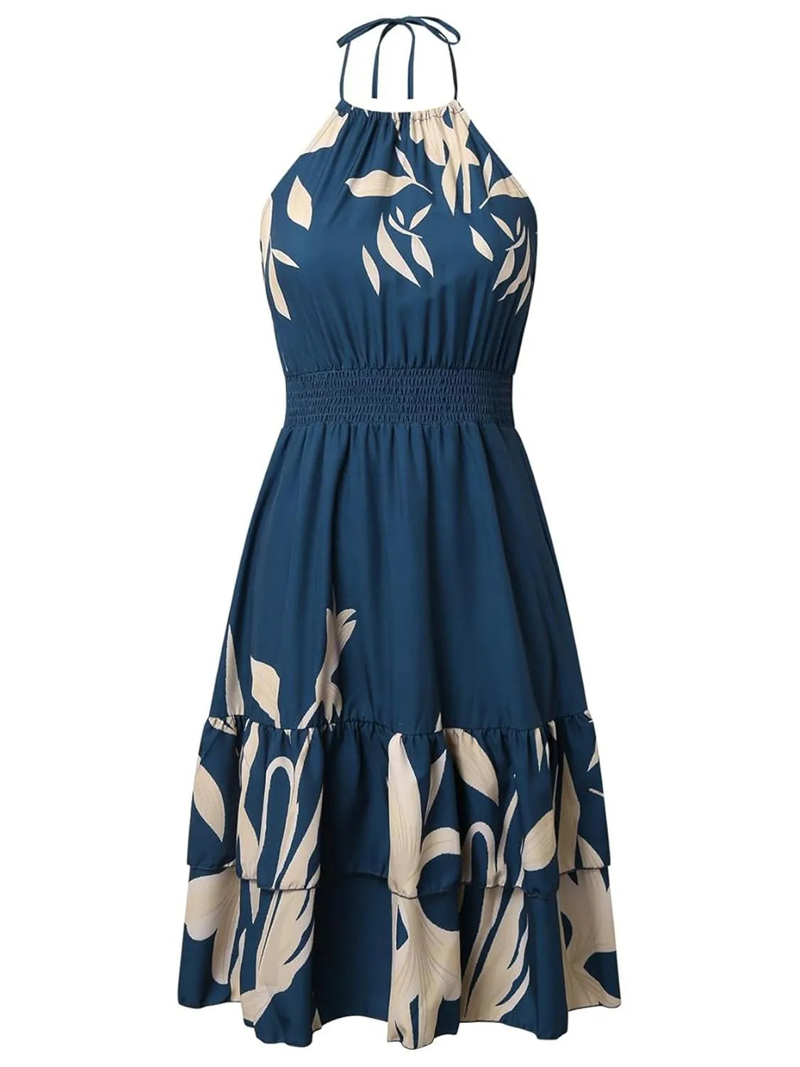Paisley Print Halter Neck Mini Dress by Shopiebay