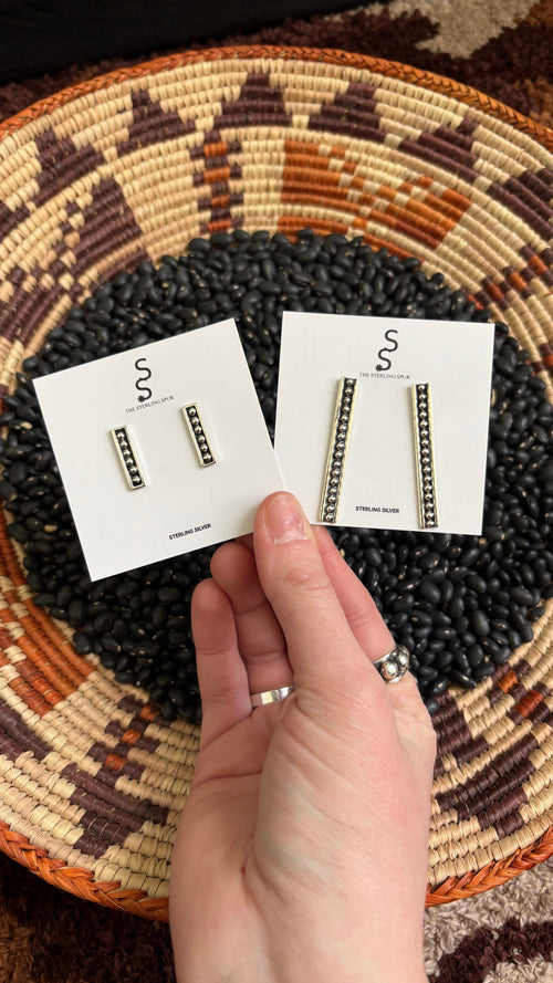 BALL BAR EARRINGS - THIN by The Sterling Spur