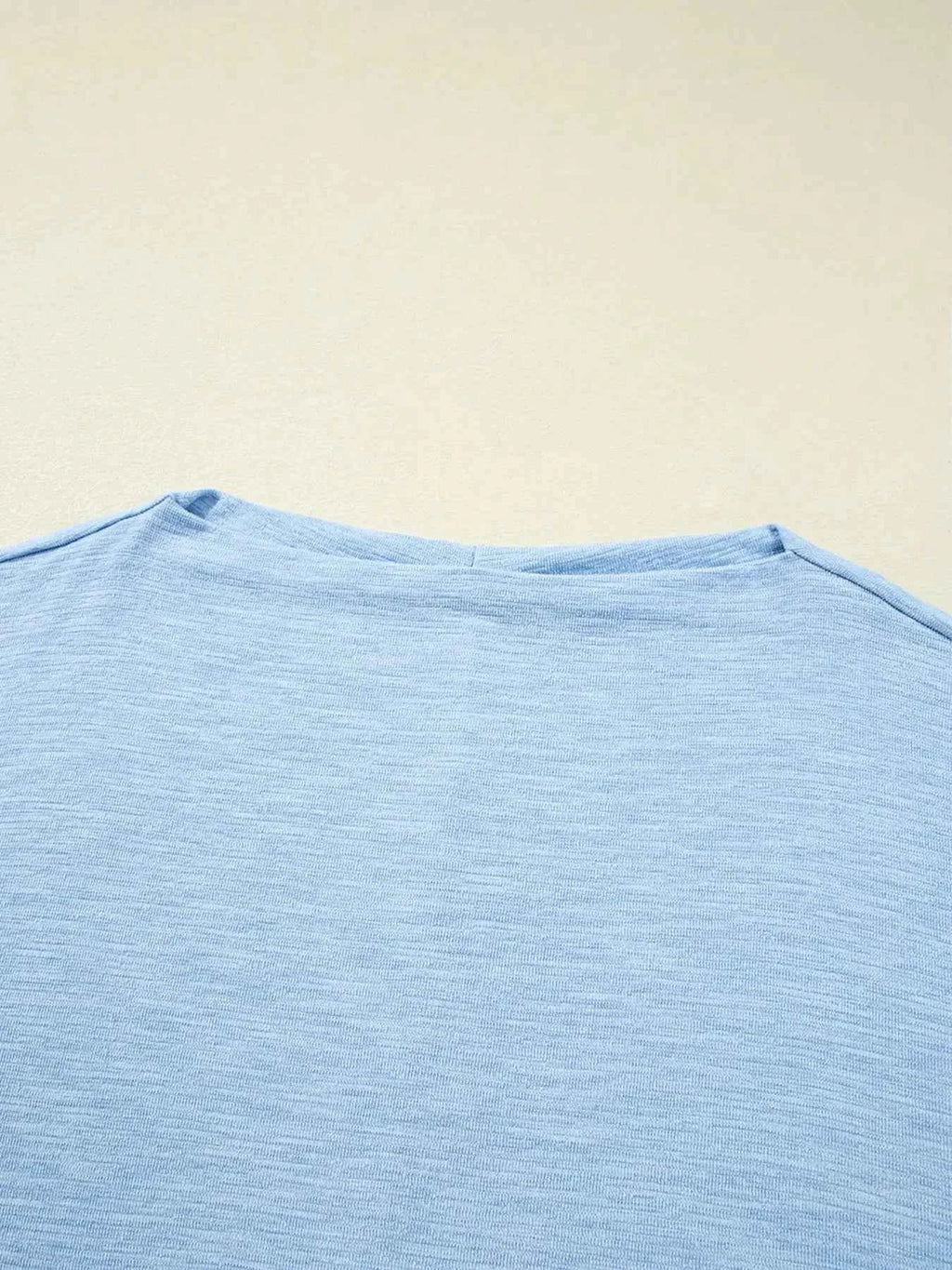 Solid Color Batwing Long Sleeve Top