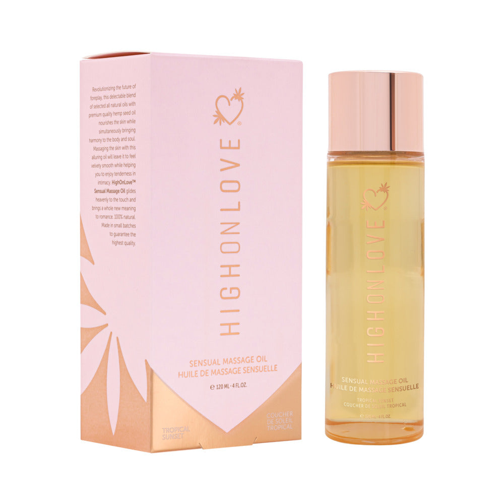 HighOnLove Massage Oil Tropical Sunset - Goddess Imports Marketplace