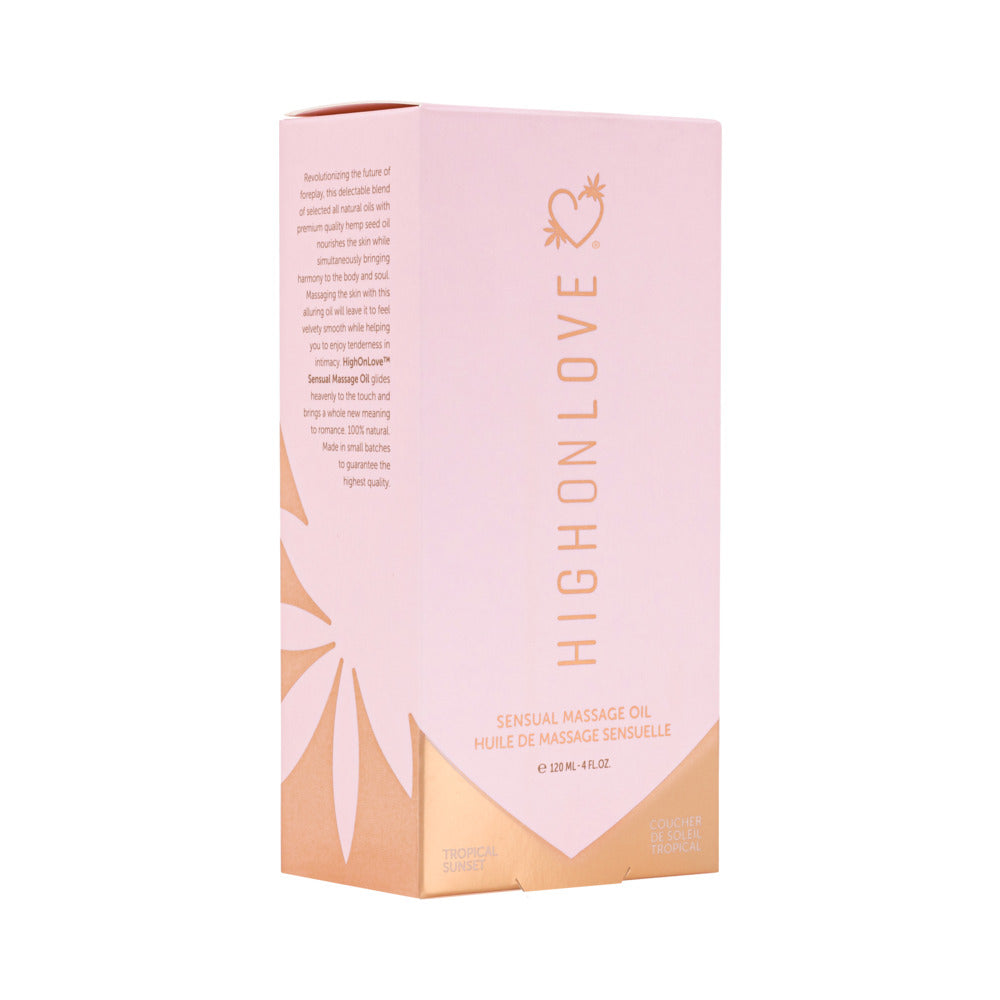 HighOnLove Massage Oil Tropical Sunset - Goddess Imports Marketplace