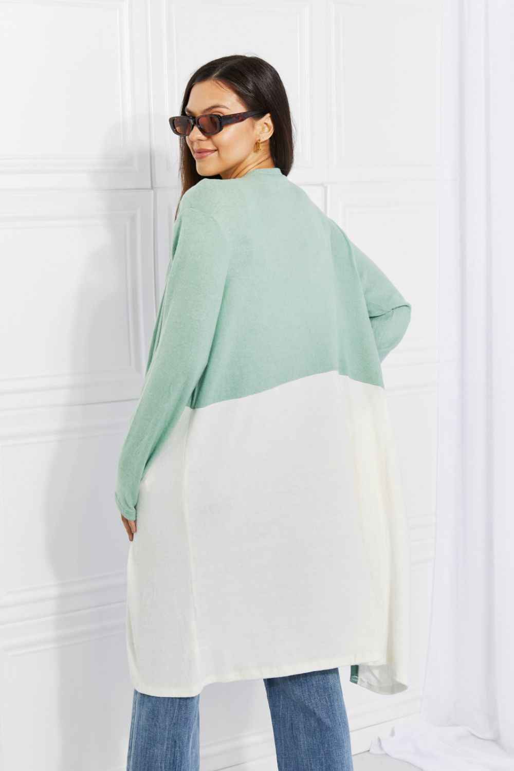 Culture Code Until You Came Color Block Duster Cardigan