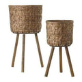 Bam Basket With Stand For Kitchen Organization And Storage