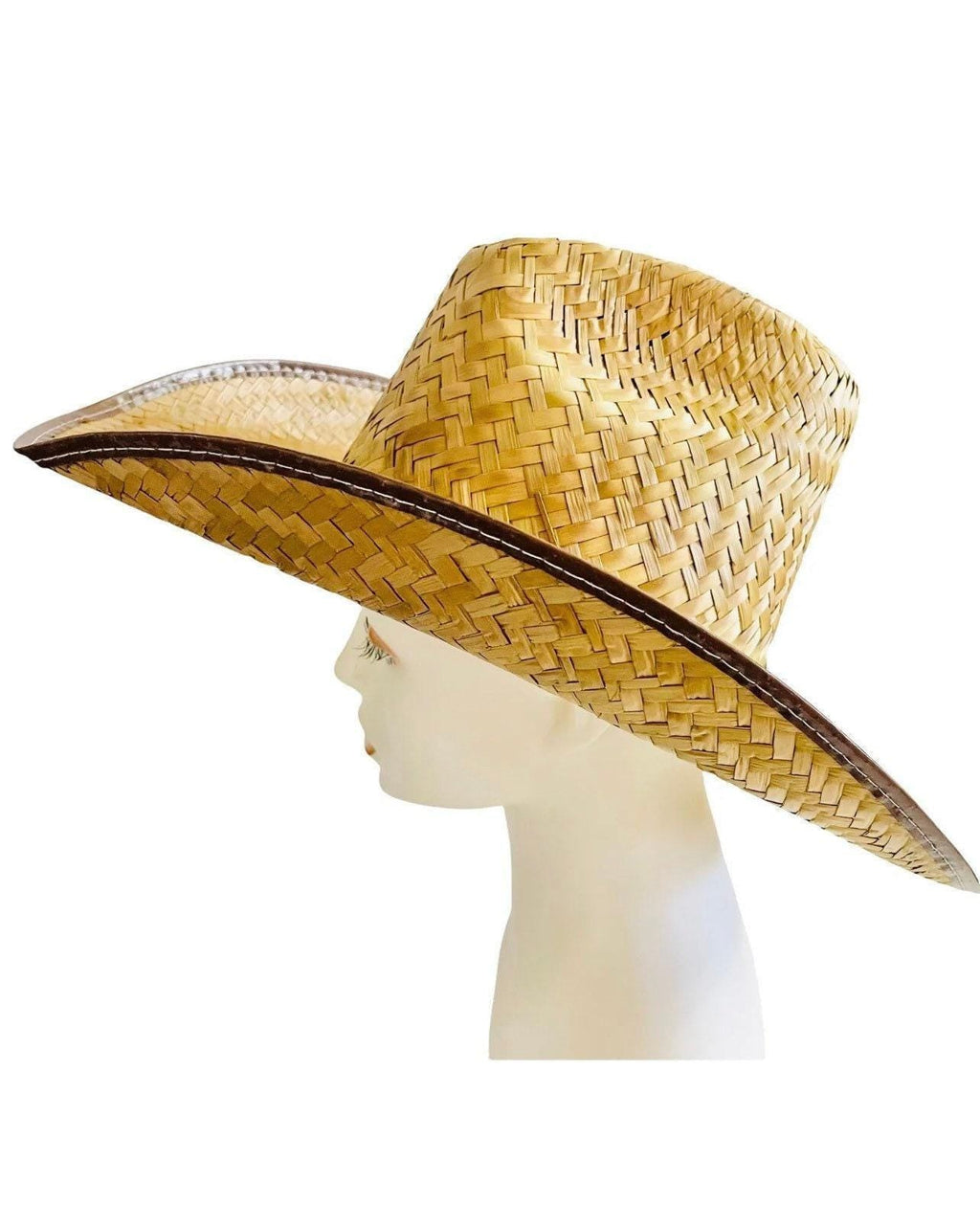 Cowboy Mexican Palm Leaf Straw Hat Sombrero Vaquero Artesanal de Palma by Chica Mexico