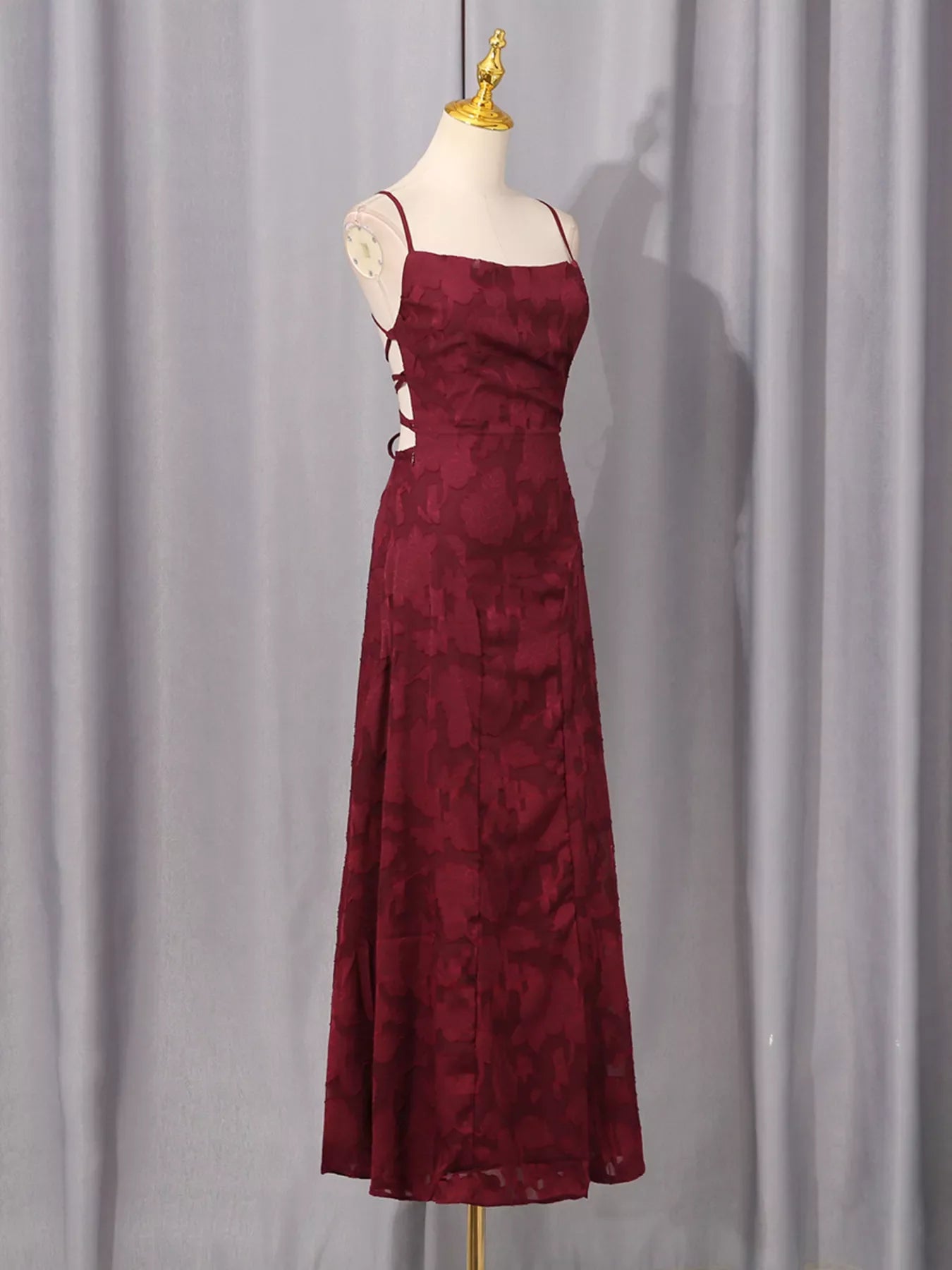Lace Spaghetti Strap Maxi Dress by Shopiebay