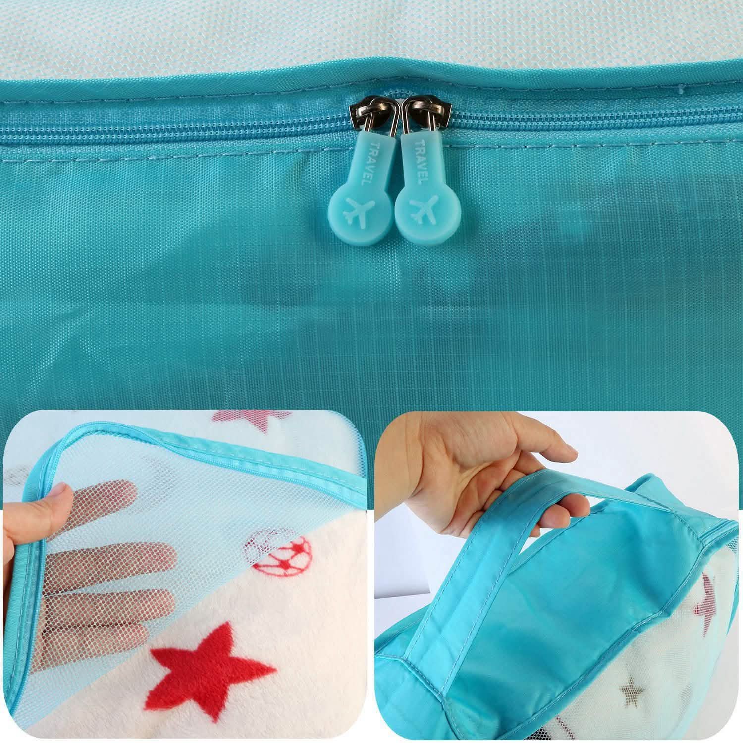 9-Piece: Clothes Storage Bags Water-Resistant Travel Luggage Organizer by DailySale