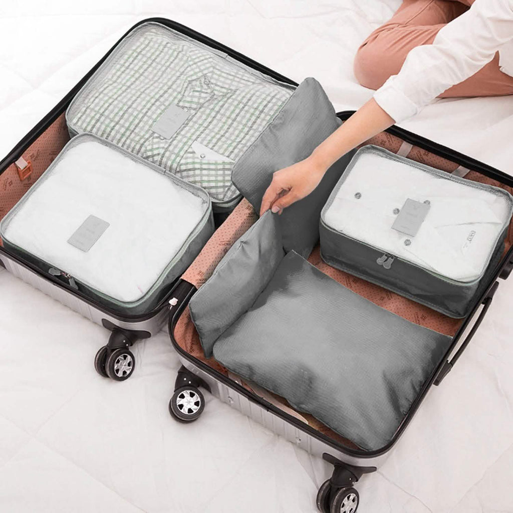 9-Piece: Clothes Storage Bags Water-Resistant Travel Luggage Organizer by DailySale