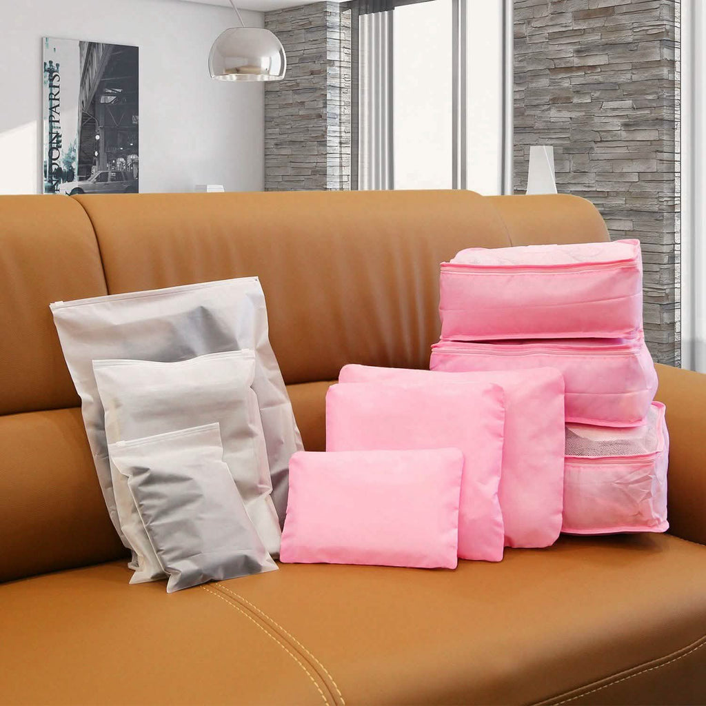 9-Piece: Clothes Storage Bags Water-Resistant Travel Luggage Organizer by DailySale