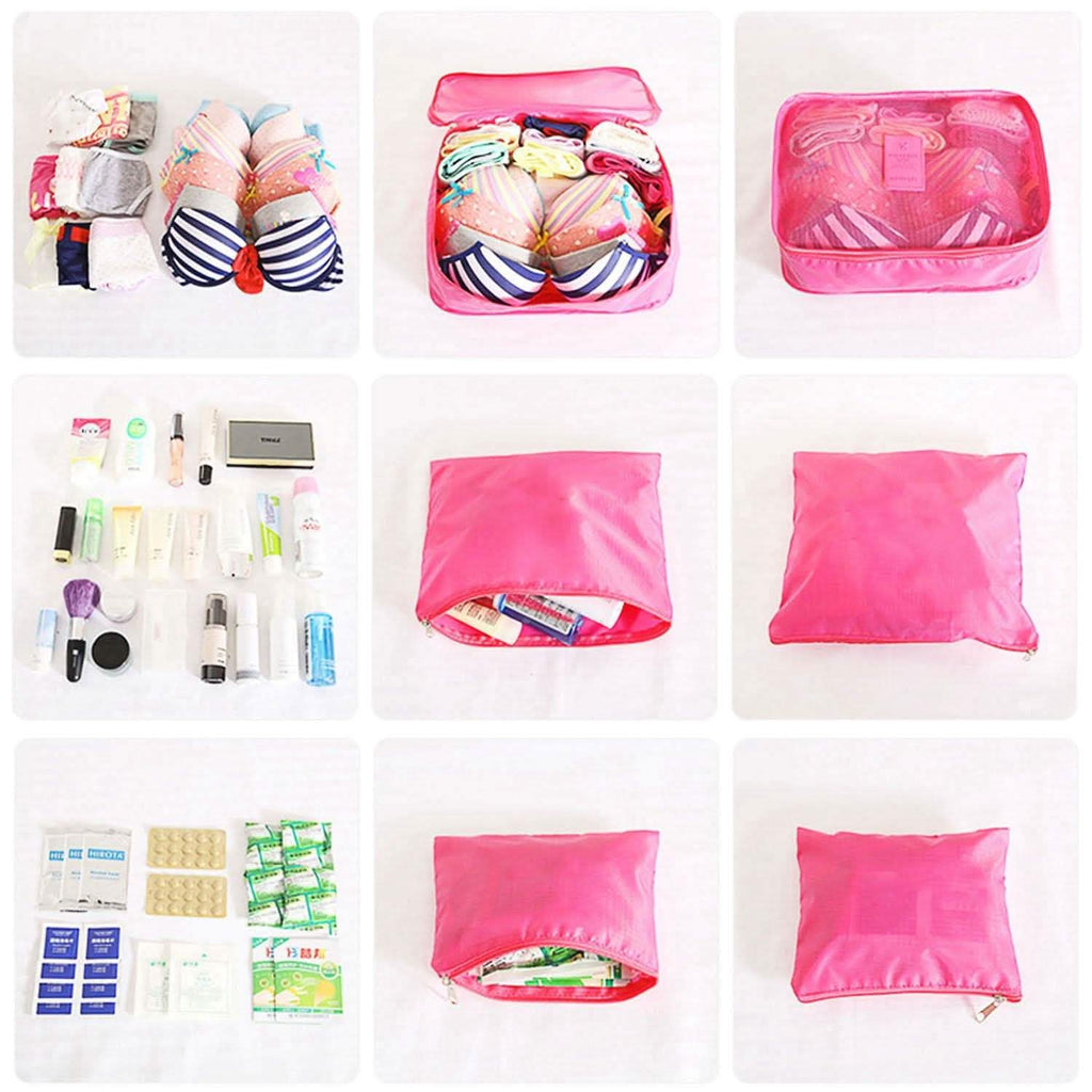 9-Piece: Clothes Storage Bags Water-Resistant Travel Luggage Organizer by DailySale