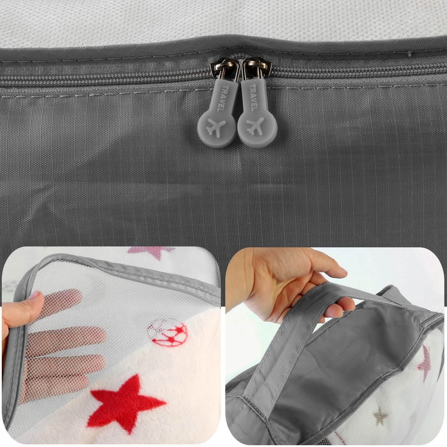 9-Piece: Clothes Storage Bags Water-Resistant Travel Luggage Organizer by DailySale