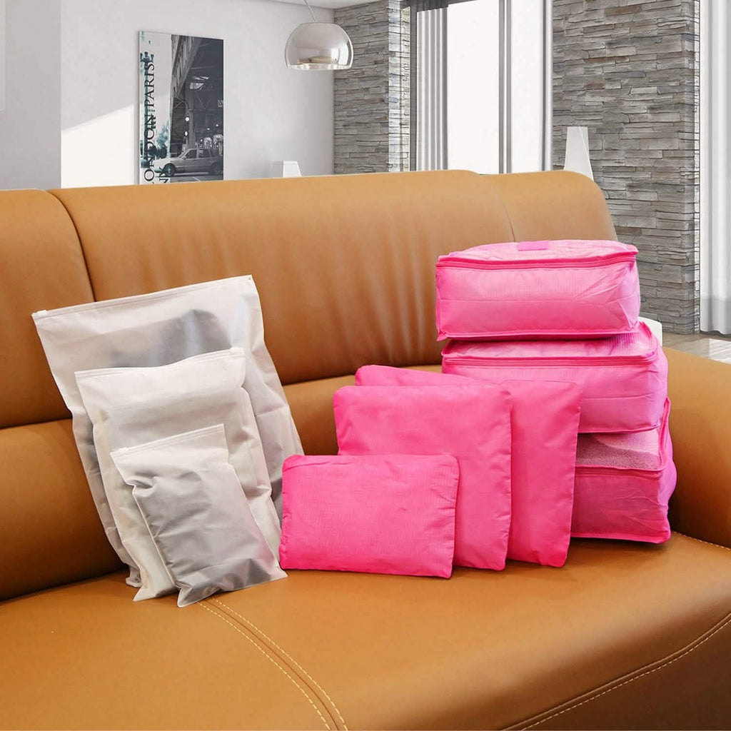 9-Piece: Clothes Storage Bags Water-Resistant Travel Luggage Organizer by DailySale