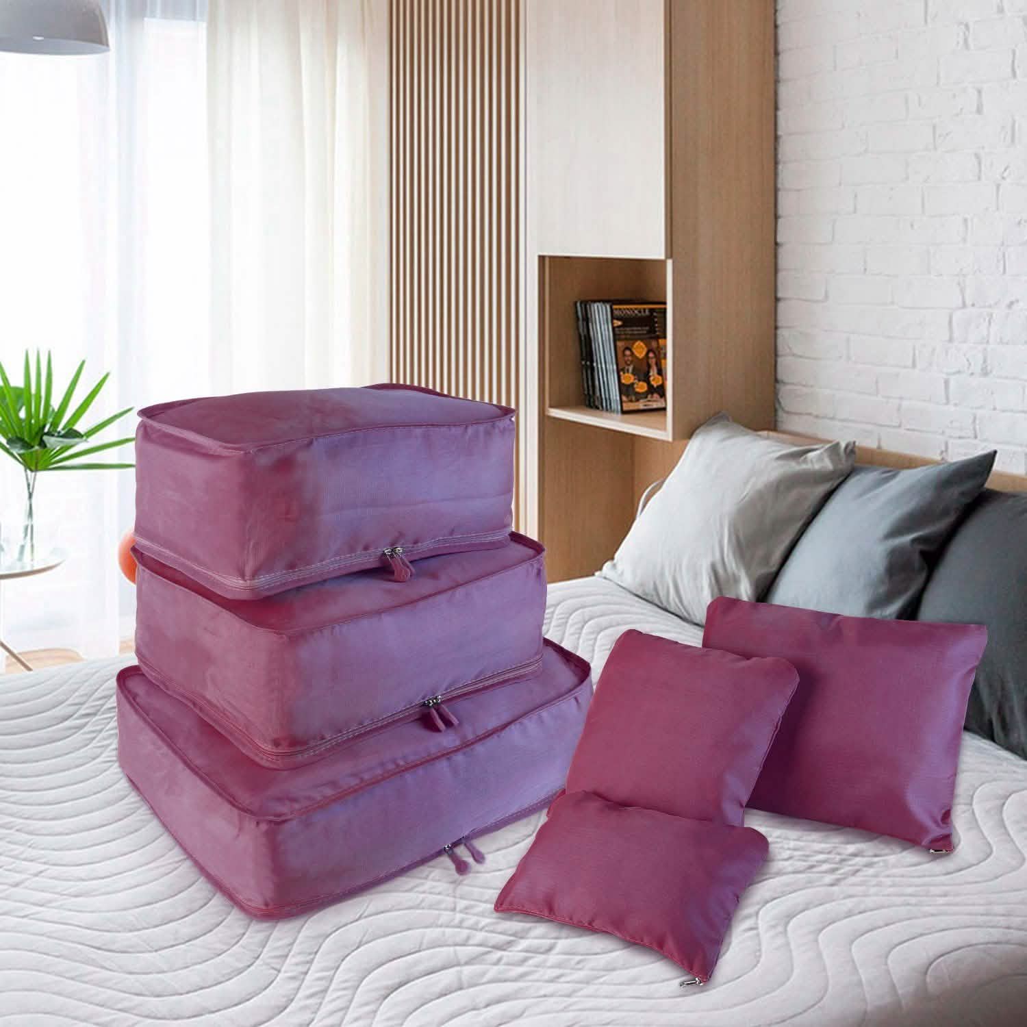 9-Piece: Clothes Storage Bags Water-Resistant Travel Luggage Organizer by DailySale