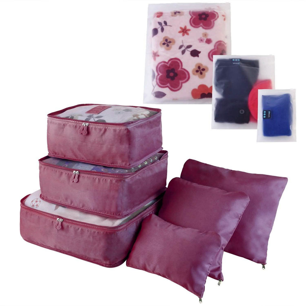 9-Piece: Clothes Storage Bags Water-Resistant Travel Luggage Organizer by DailySale