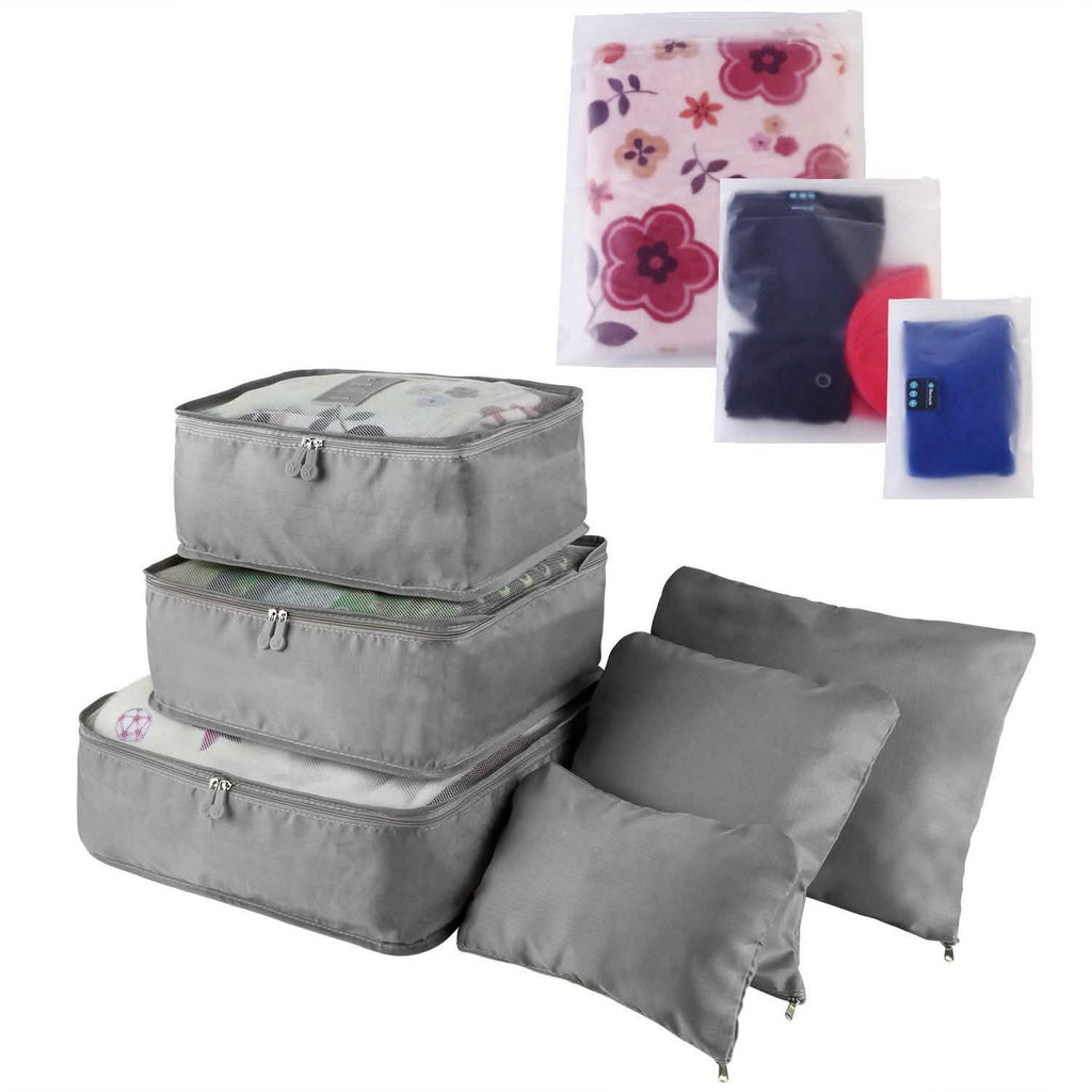 9-Piece: Clothes Storage Bags Water-Resistant Travel Luggage Organizer by DailySale