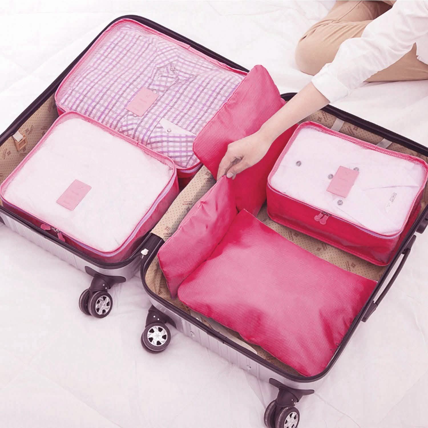 9-Piece: Clothes Storage Bags Water-Resistant Travel Luggage Organizer by DailySale
